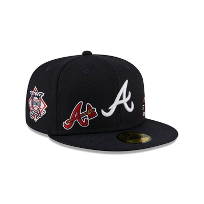Atlanta Braves Gorra | New Era MLB Multi 59fifty Fitted Cap Mexico - Azules